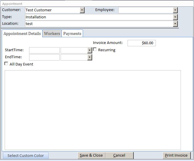 IT Consultant Appointment Tracking Template Outlook Style | Appointment Database